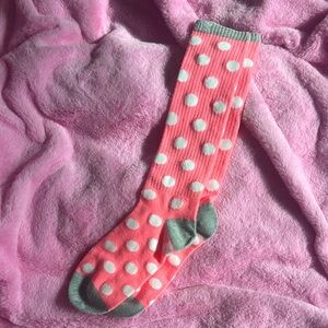 PINK polka dot socks
